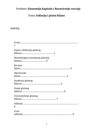 Inflacija i platni bilans