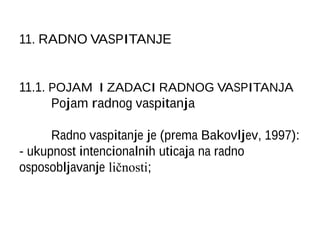 Radno vaspitanje