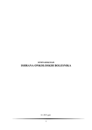Ishrana onkoloskih bolesnika