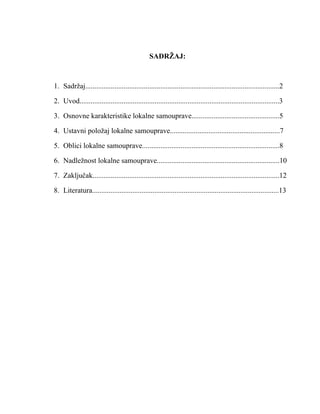 Lokalna samouprava u Srbiji