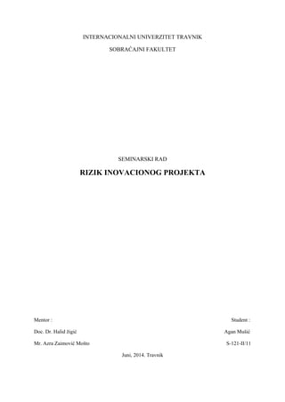 Inovacioni projekti i rizici