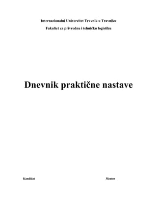Dnevnik praktične nastave