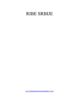 Ribe Srbije