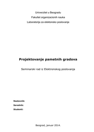 Projektovanje pametnih gradova