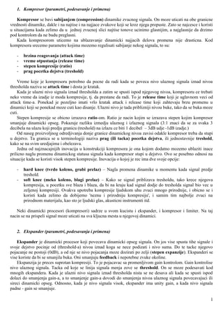 Podešavanje i primena kompresora