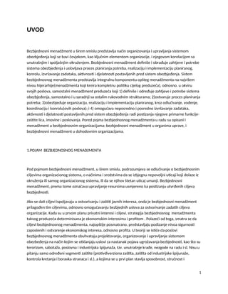 Bezbjenosni menadzment