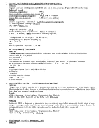 Kalkulacije u poljoprivredi