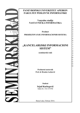 Kancelarijski informacioni sistem