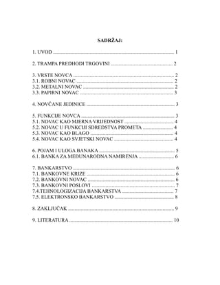 Novac i poslovno bankarstvo