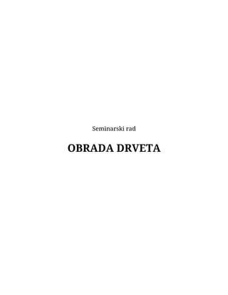 Obrada drveta