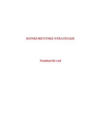 Konkurentske strategije