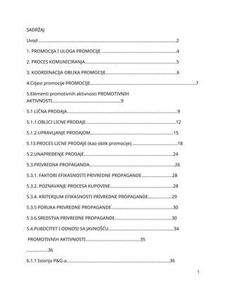 Pojam i značaj promocije