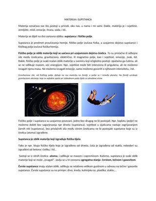 Mterija i supstanca