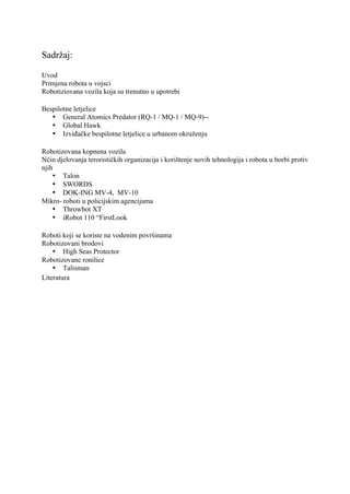 Upotreba robotizovanih vozila u sigurnosnim agencijama