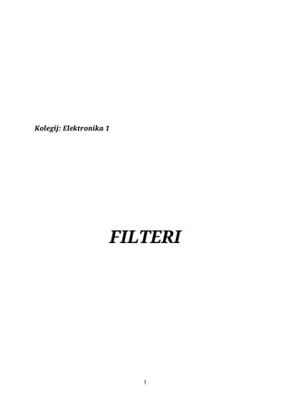 Filteri u elektronici