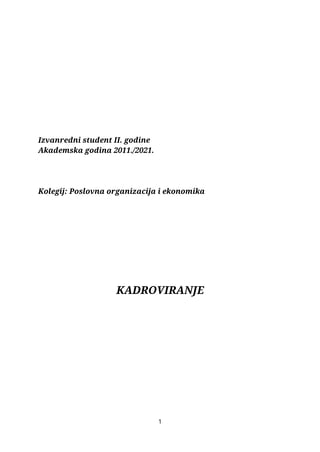 Regrutiranje kadrova