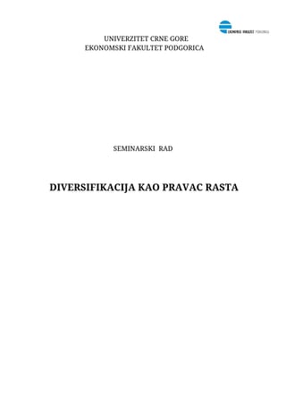 Diversifikacija kao pravac rasta