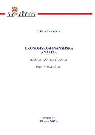 Analiza finansijskih izveštaja