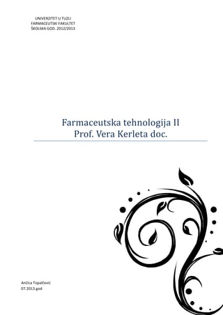 Farmaceutska tehnologija