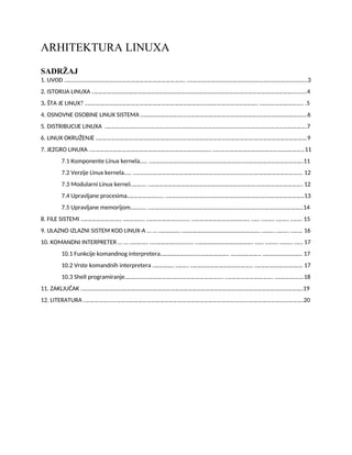 Arhitektura Linux-a