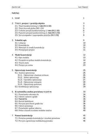 Proračun AB konstrukcije