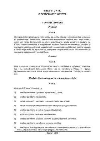 Pravilnik o bezbednosti liftova