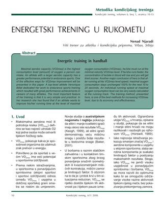 Energetski trening u rukometu