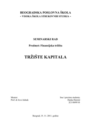 Tržište kapitala