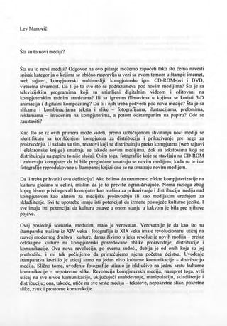 Lev Manovich – Sta su to novi mediji?