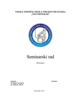 Obrada brušenjem: alati, mašine i tehnološki postupci