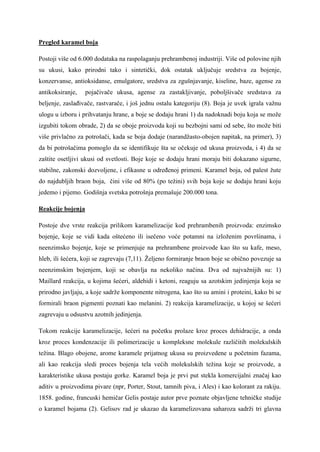 Pregled boja karamele