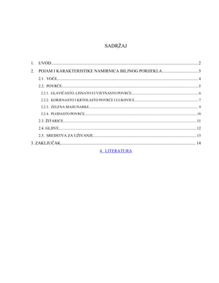 Namirnice biljnog porijekla