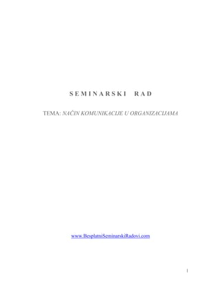 Način komunikacije u organizacijamma