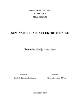 Instalacije slabe struje