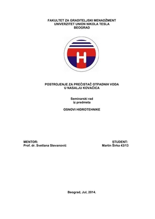 Postrojenje za prečišćavanje otpadnih voda