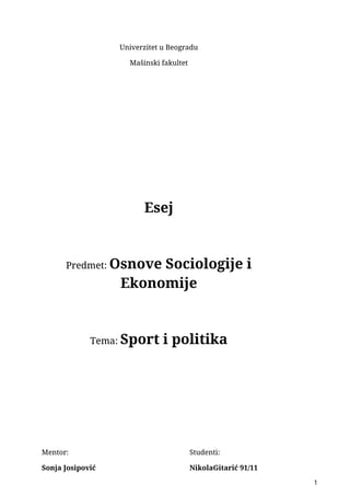 Sport i politika