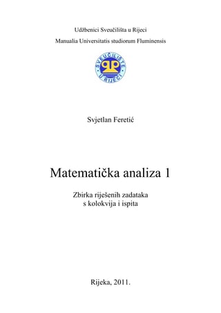 Matematička analiza 1