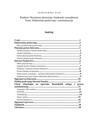 Elektronsko poslovanje i automatizacija