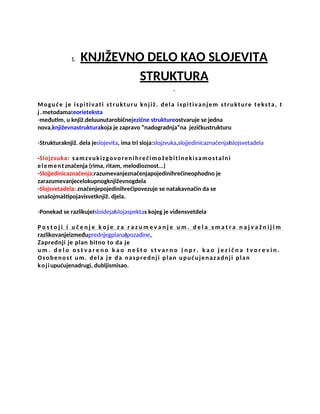 Teorija knjizevnosti – Genologija