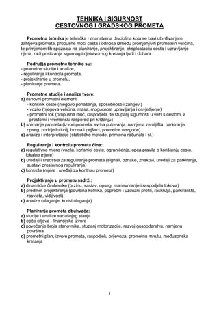 Tehnika i sigurnost u cestovnom prometu