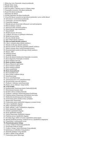 Finansijski menadzment