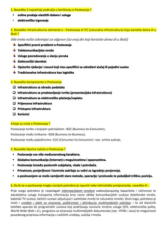 E poslovanje (pitanja i odgovori)
