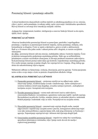 Poremećaj ličnosti