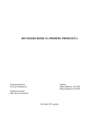 Izracunavanje materijalnosti u reviziji