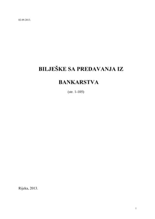 Ekonomika bankarstva