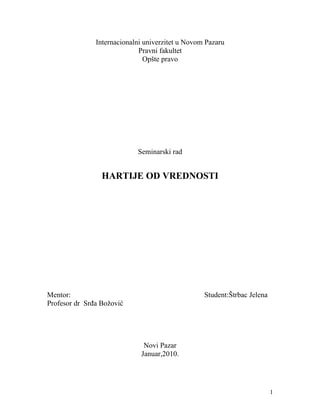 Hartije od vrednosti