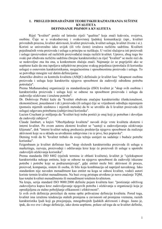 Upravljanje kvalitetom transportnih i logističkih usluga