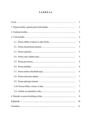 Krediti poslovnih banaka