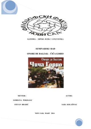 Balzak – Čiča Gorio