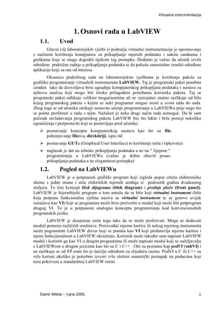 Osnovi rada u LabVIEW